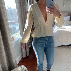 Deep Plunge Blouse